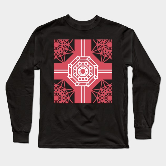 Modern geometric shapes pattern design Long Sleeve T-Shirt by FariDesigns 